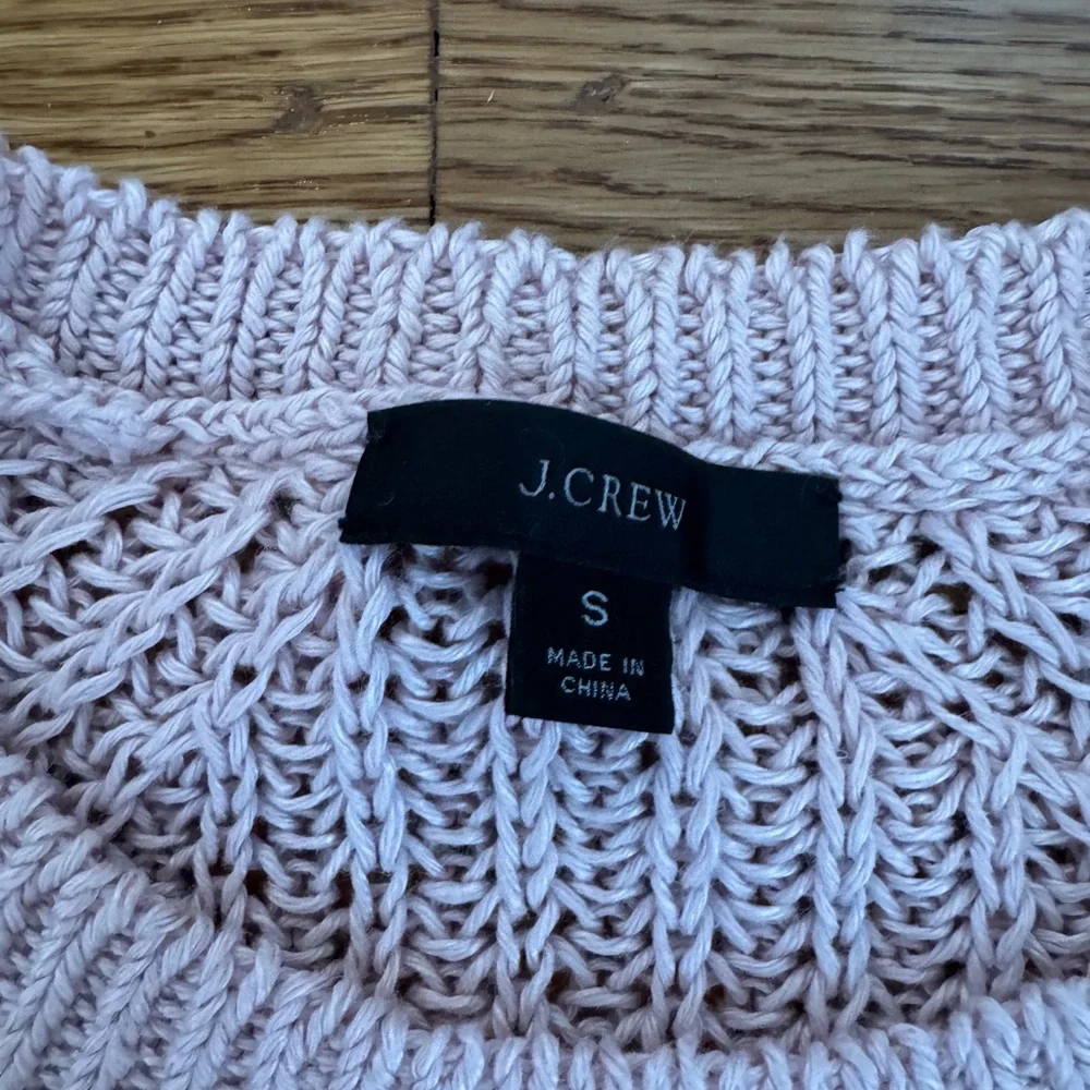 J. Crew Light Pink Chunky Crewneck Sweater